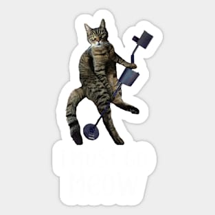 Funny Cat Metal Detecting Sticker